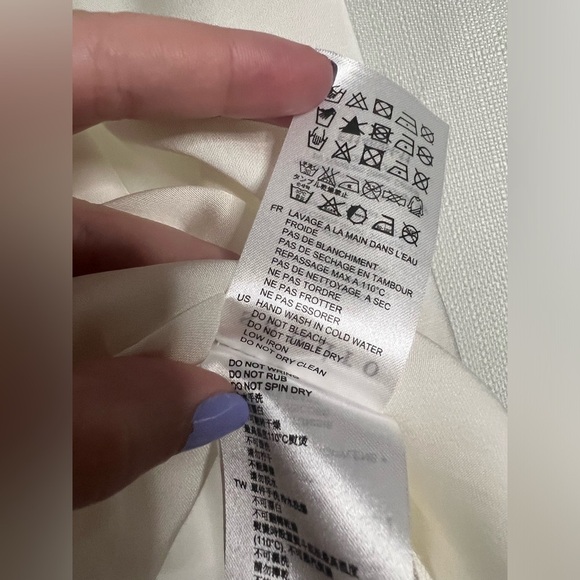 Sandro Paris White Courbe Studded Blouse Medium - Picture 13 of 13